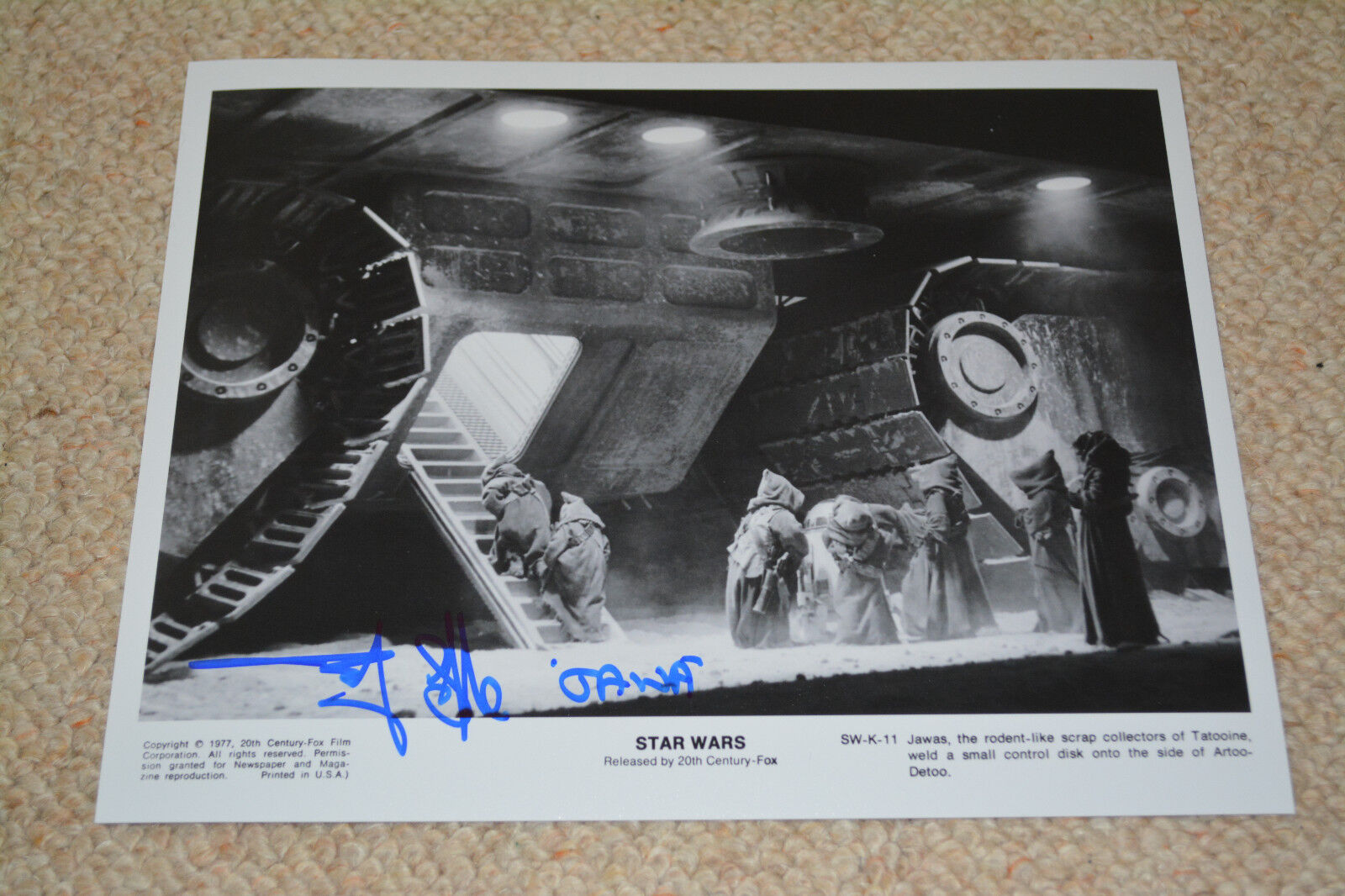 RUSTY GOFFE signed autograph In Person 8x10 20x25 cm STAR WARS JAWA