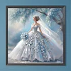 Diamond Painting-5D Full Round Drill Dress Girl(40*40 CM)