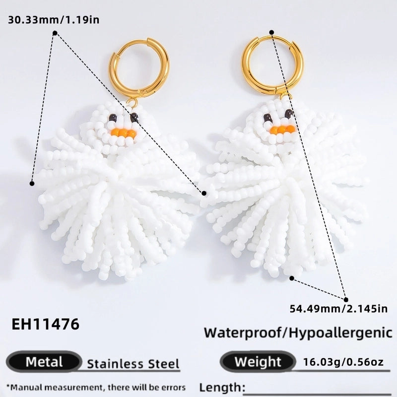 1 Pair Christmas Casual Cute Minimalist Christmas Tree Bow Knot Plating 304 Stainless Steel Artificial Crystal Earrings