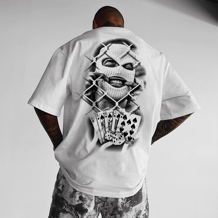 Men's Printed Fashion Plus Size Versatile T-Shirt