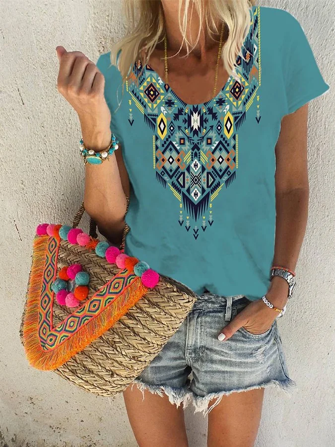 Ethnic Print T-Shirt