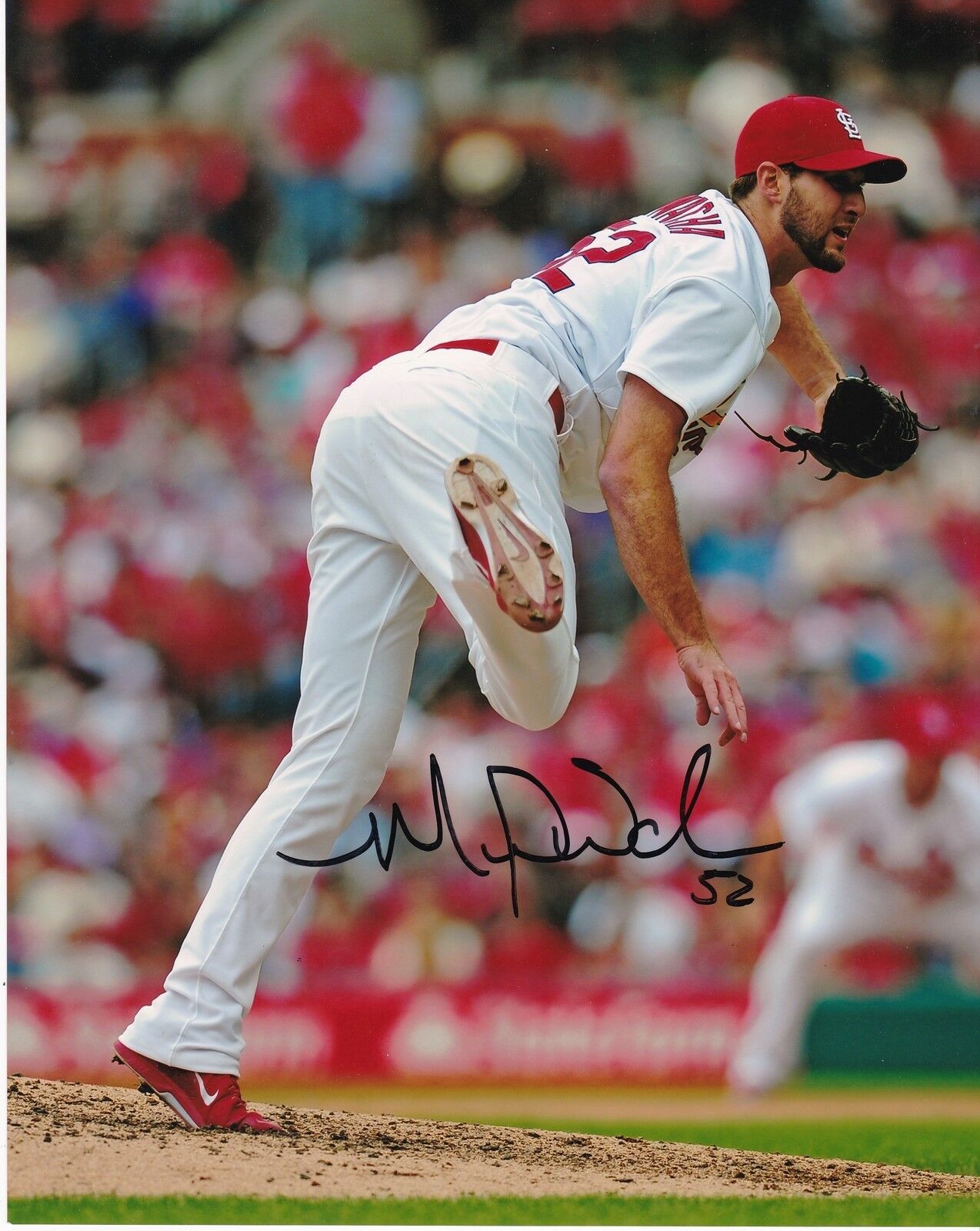 MICHAEL WACHA ST. LOUIS CARDINALS ACTION SIGNED 8x10