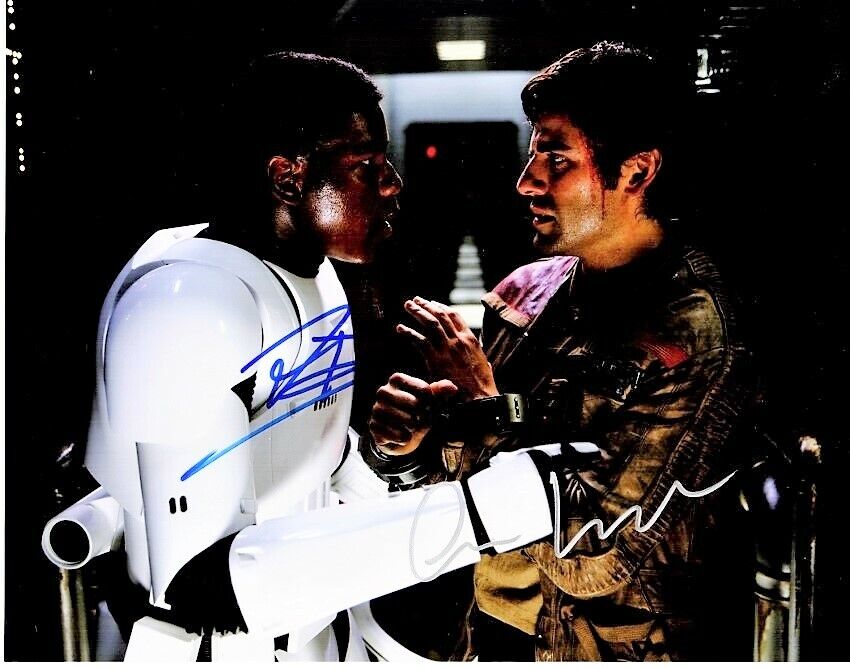 John Boyega + Oscar Isaac Signed Autographed Star Wars 11x14 Photo Poster painting The Last Jedi