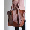 Sac fourre-tout en cuir surdimensionn&eacute;