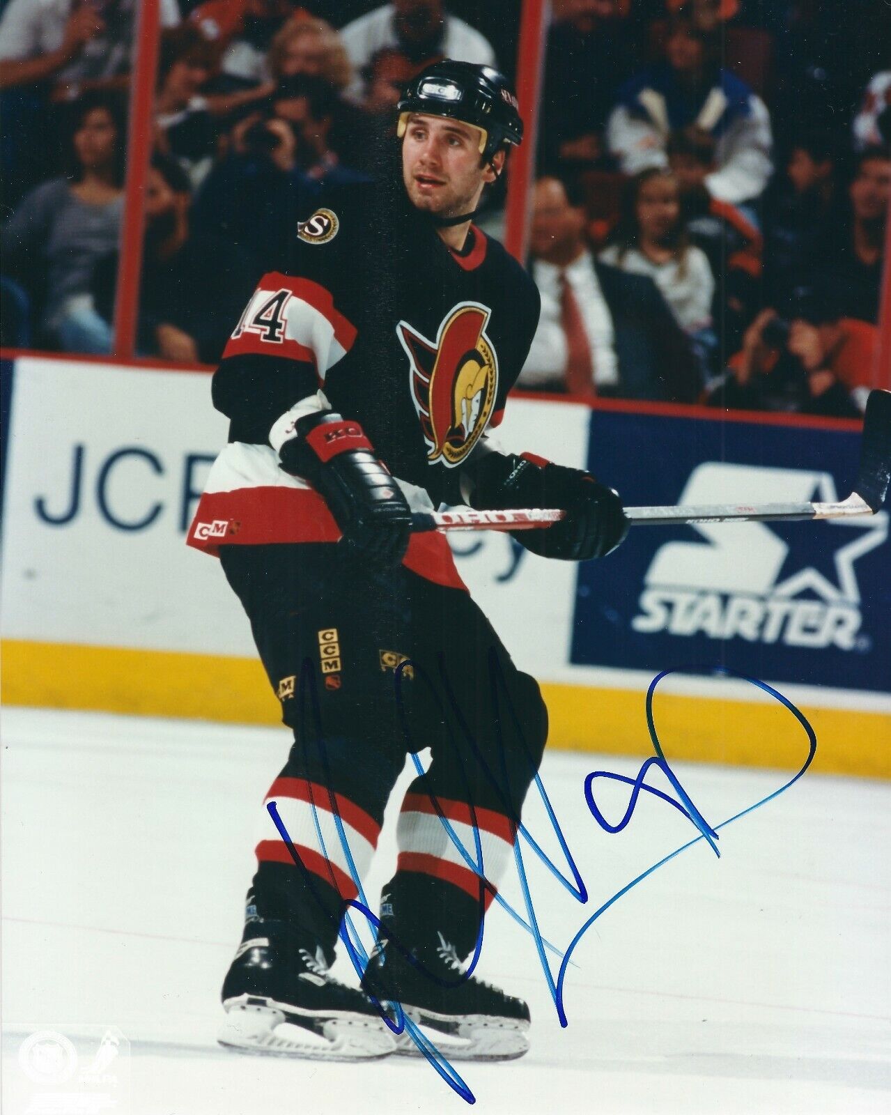 Autographed RADEK BONK Ottawa Senators 8x10 Photo Poster painting - COA