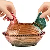 Hen Nest Glass Dish with Lid Crystal Glass Candy Jar Thicken Hen-Shaped Fruit Bowl Vintage Dessert Snack Plate for Home Decoration