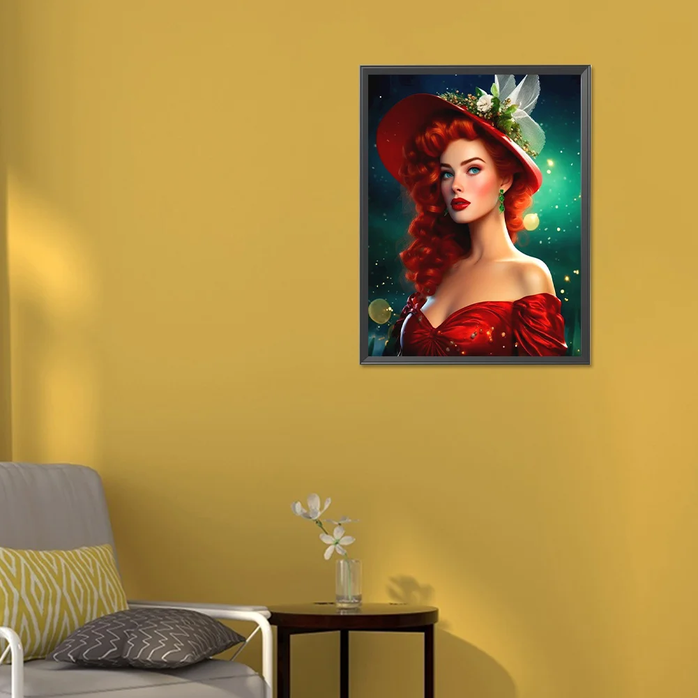 Diamond Painting - Full Round Drill - Lady(Canvas|30*40cm)