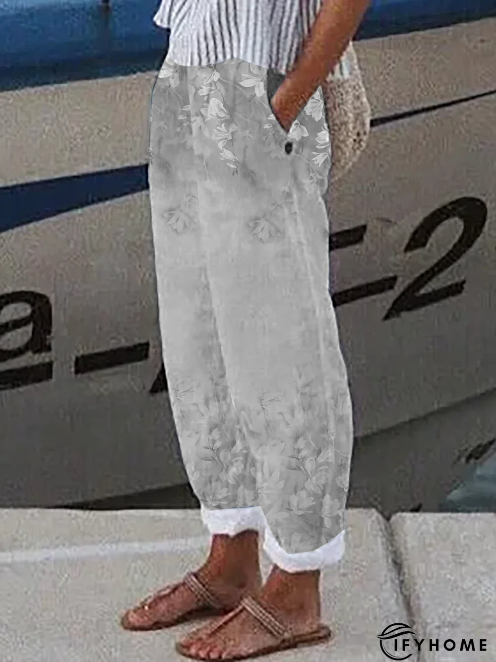 Fashion Loosen Casual Bamboo Floral Pants | IFYHOME