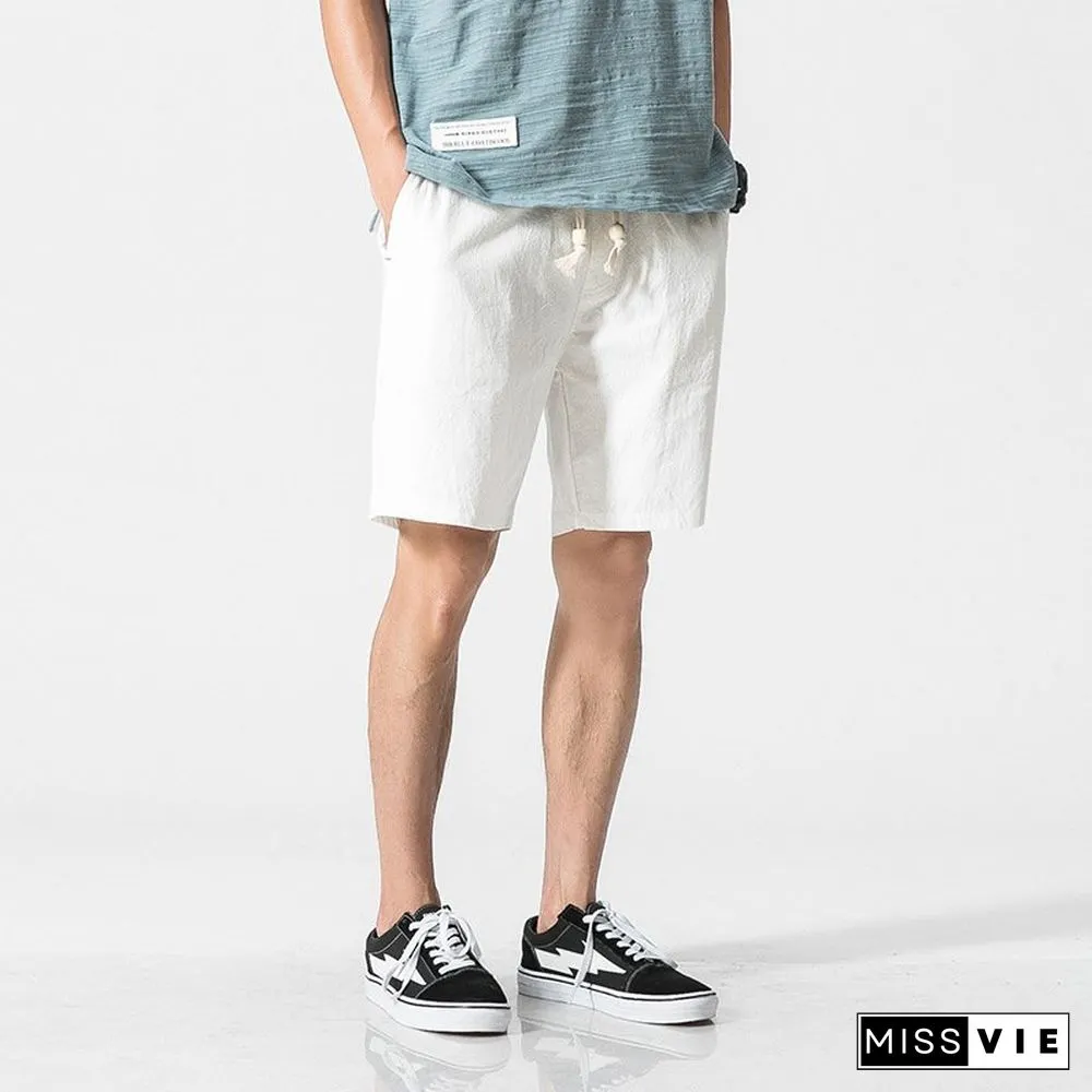Cotton-Blend Casual Pants
