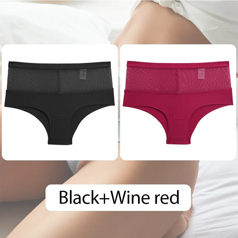 FINETOO Women Mid-Rise Panties Hollow Out Seamless Underwear Ladies Underpants Sexy Panty Comfortable Female Briefs Lingerie New
