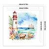Seaside Lighthouse-11CT Stamped Cross Stitch 40*40cm/15.75*15.75in