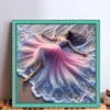 (Multi-Style) Beach Dress Girl-11CT Stamped Cross Stitch 45*45cm/17.72*17.72in