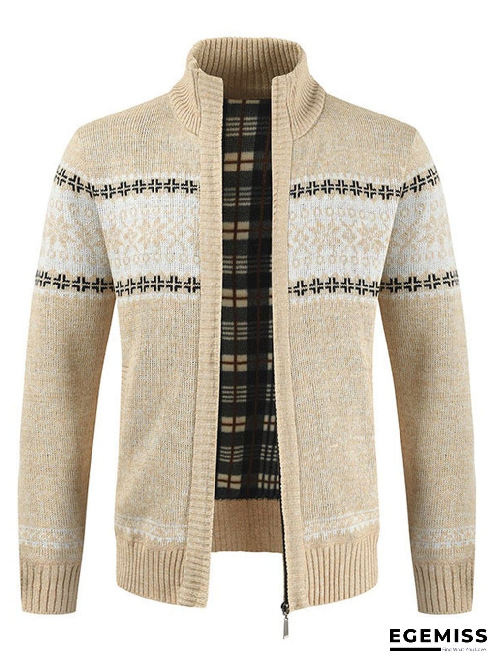 Men's Sweater With Color Matching Collar | EGEMISS