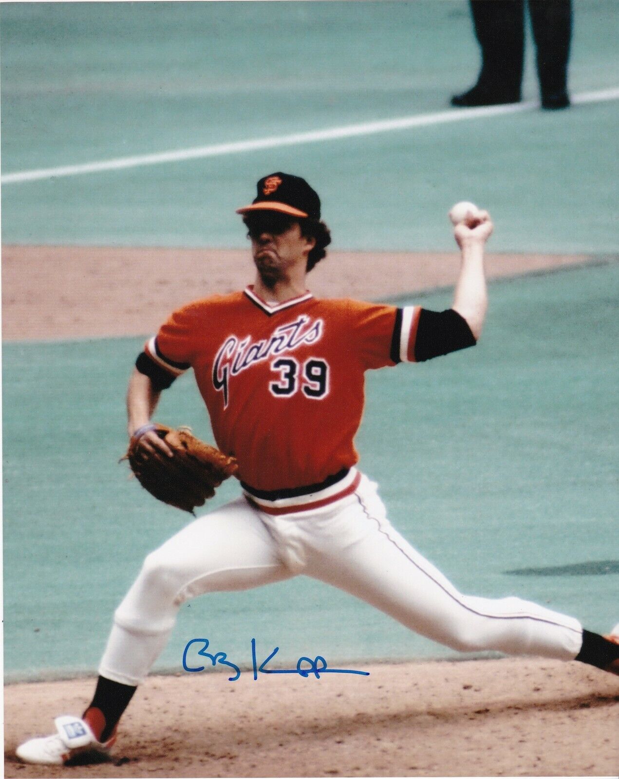 BOB KNEPPER SAN FRANCISCO GIANTS ACTION SIGNED 8x10