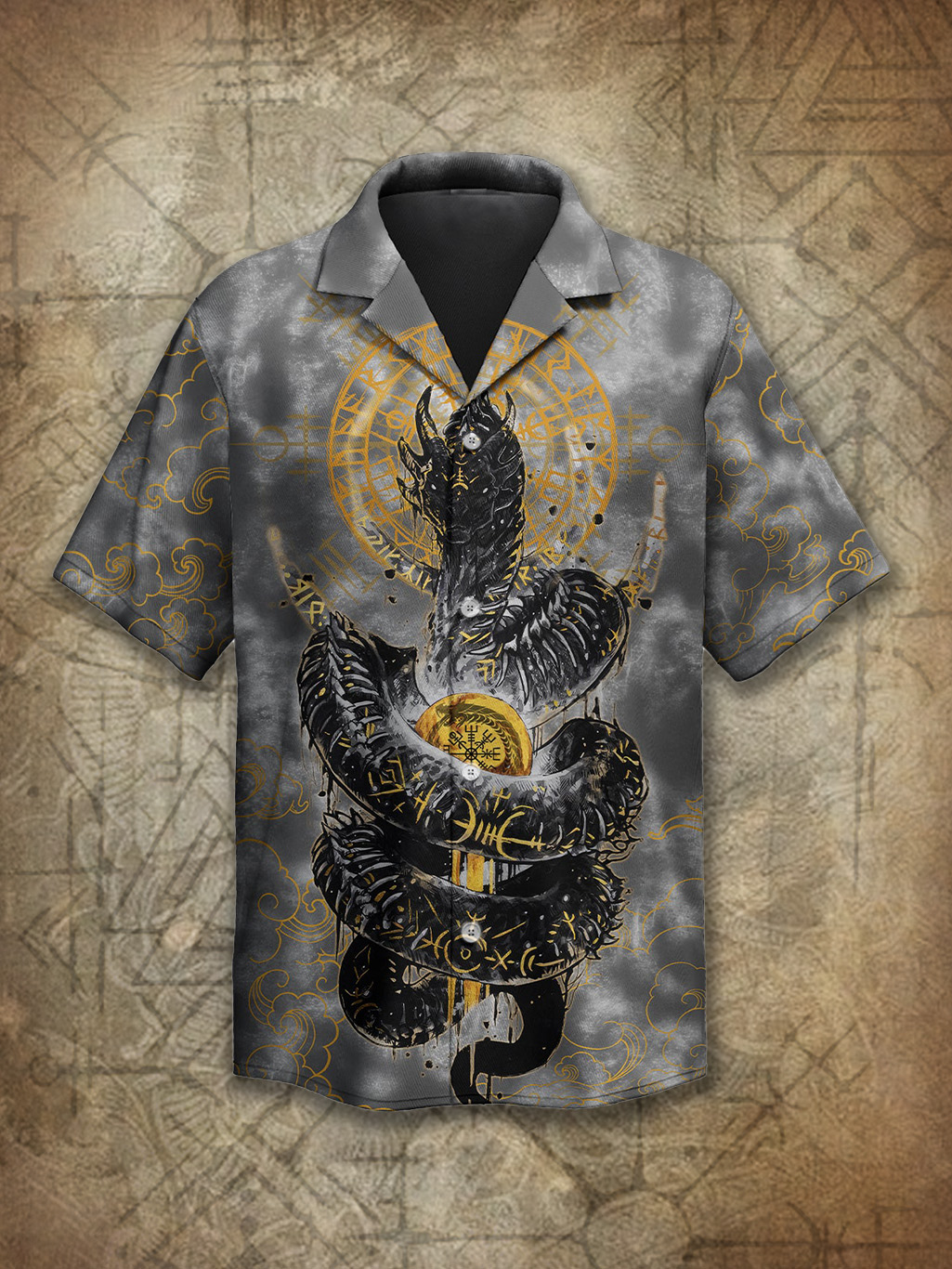 Viking Jörmungandr Totem Spirit Power Heritage Hawaiian Shirt / Rvogue / Rvogue