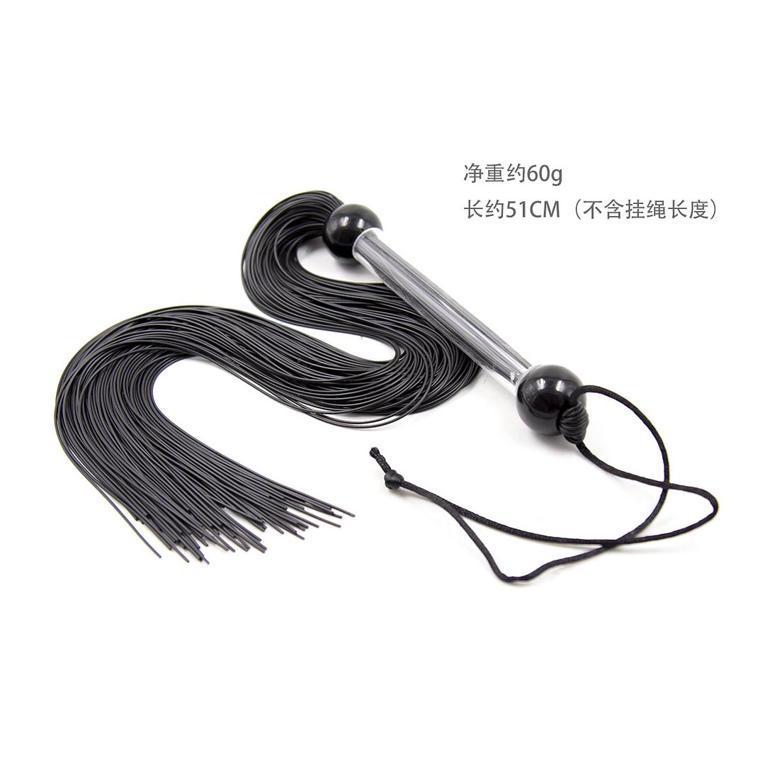 Silicone Spanking Tassel Whip With Handle 