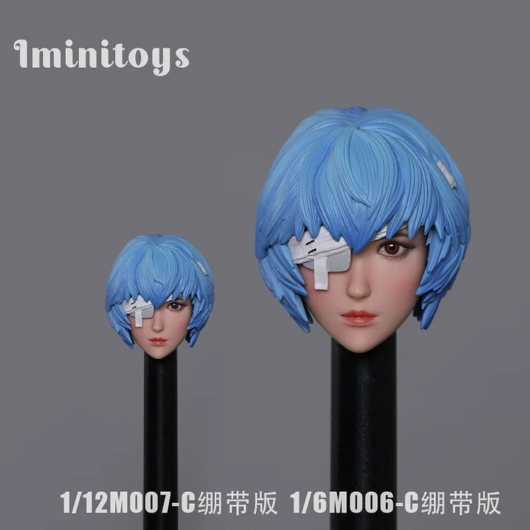 In Stock Iminitoys 1/12 Scale Cos Maiden Warrior Head Sculpture with Blue Hair M007 for 12" Female Action Figure Body Toys-aliexpress