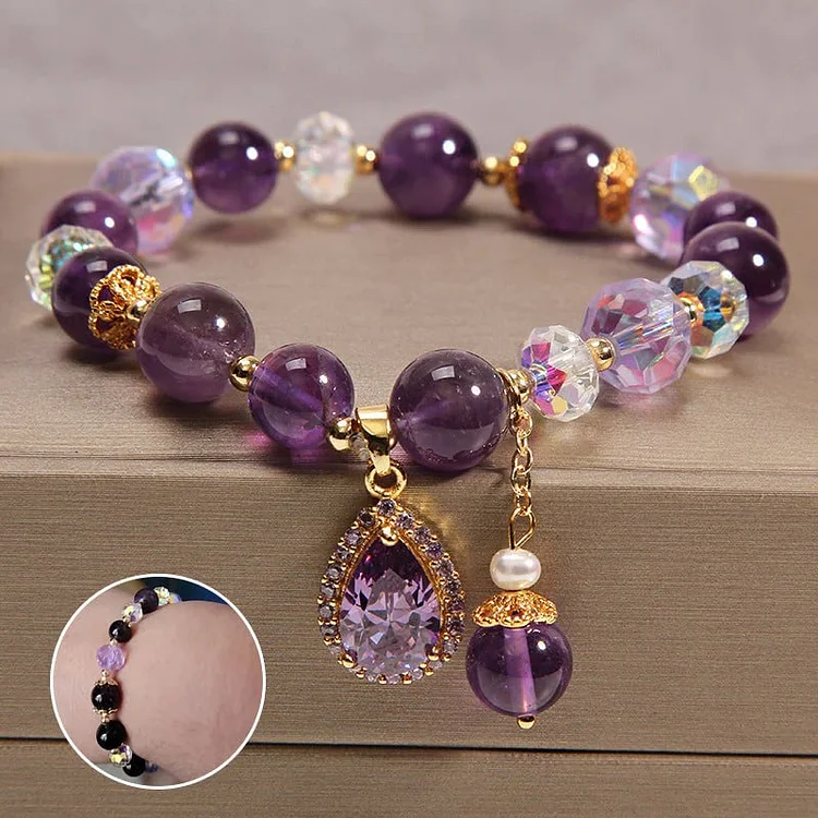 🔥Last Day 49% OFF - Natural Amethyst Water Drop Bracelet