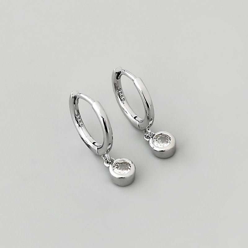 1 Pair Minimalist Geometric Plating Copper Drop Earrings