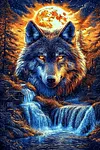 Luxury AB Velvet Diamond Painting Kit - Wolf