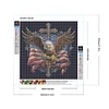 Diamond Painting-5D Full Round Drill American Eagle Cross