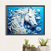5D DIY Full Square Drill Partial AB Drill Diamond Painting Horse Kit 45x35cm