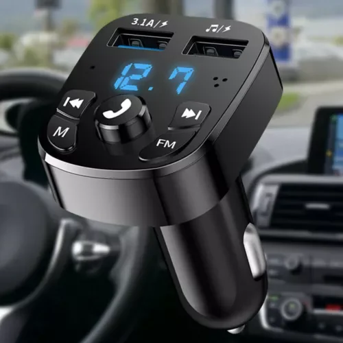 Dronehint Car Parts Phone Charger  2 USB Bluetooth FM Transmitter MP3 Player Radio Adapter (For: Mini) Parts