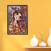 Girl With Big Eyes-14CT Stamped Cross Stitch 29*40cm/11.42*15.75in(Brand)