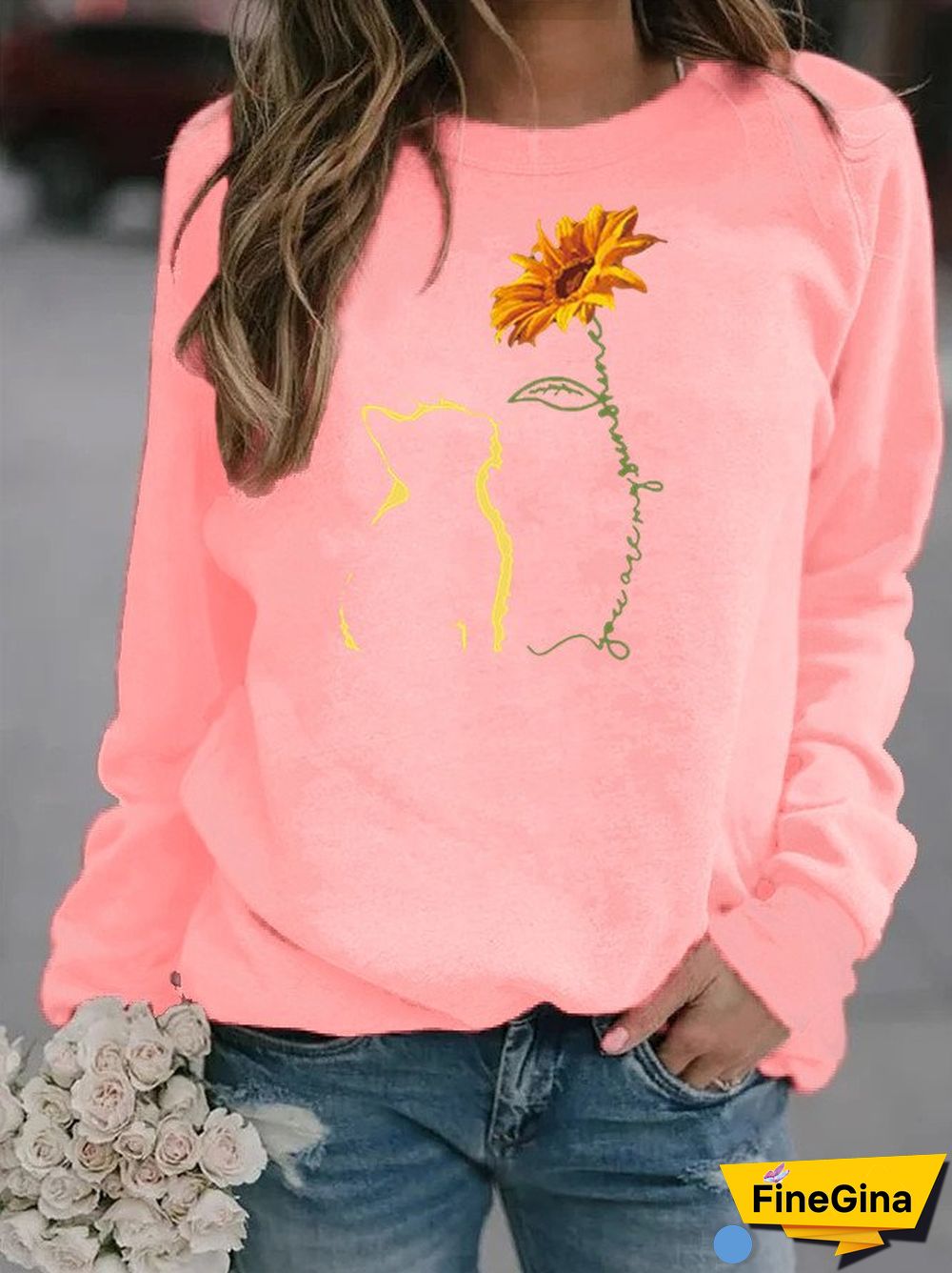 Women Casual Printed Long Sleeve Sweatshirts