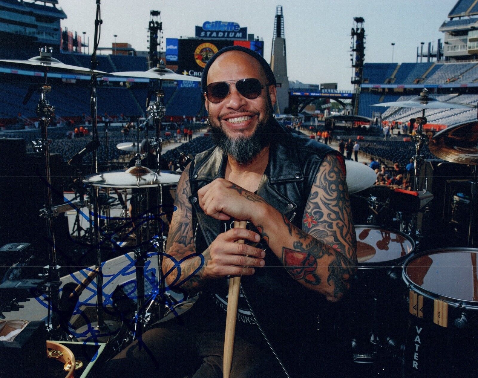 Frank Ferrer Signed Autographed 8x10 Photo Poster painting GUNS N' ROSES Drummer COA