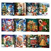 12Pcs DIY Diamond Painting Greeting Card with Envelopes&Tools Diamond Painting Greeting Card Set Multi Purpose Creative Birthday & Thanksgiving Card Kit