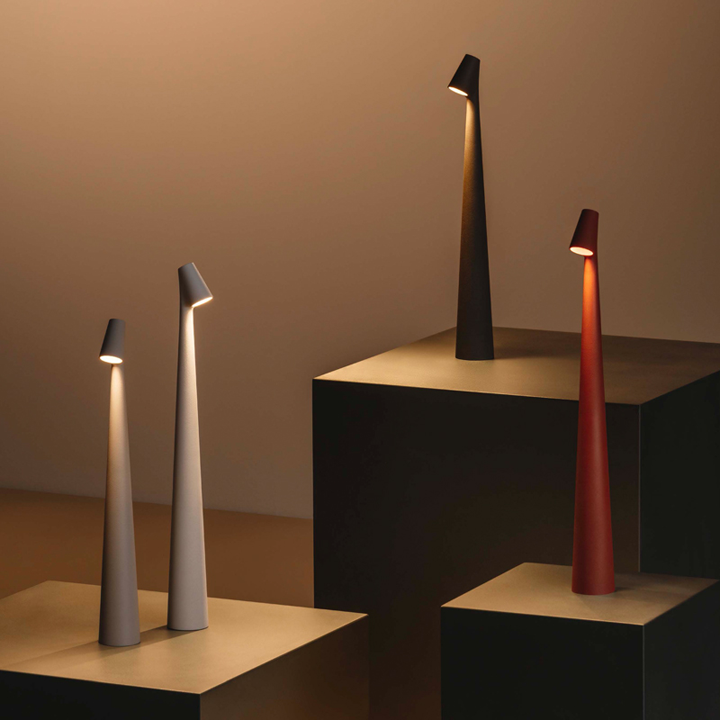 Elegant Slim Conical Stem Table Lamp - Portable & Dimmable LED Sculpting Light - Appledas