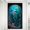 (40*70cm)Stained Glass Jellyfish - Full Round Drill Diamond Painting