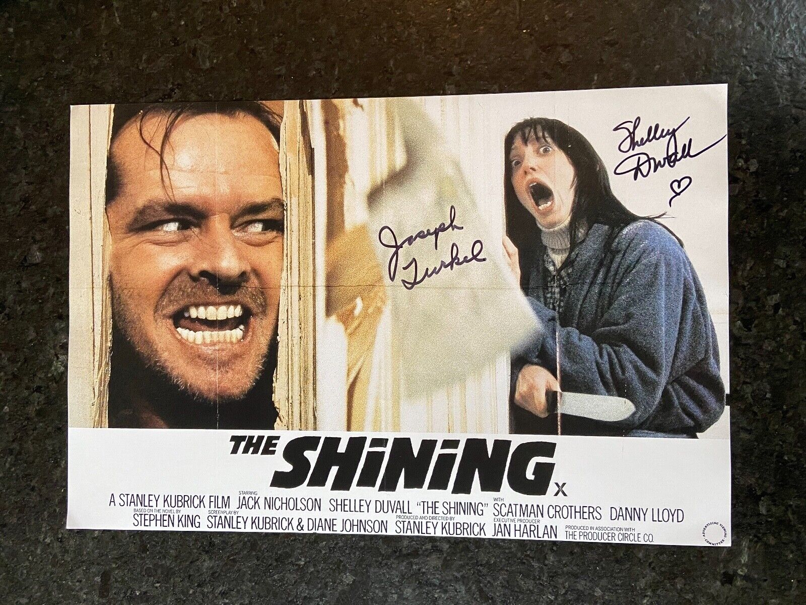 * SHELLEY DUVALL & JOE TURKEL * signed 12x18 poster * THE SHINING * PROOF * 2