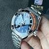 Planet Ocean 43.5mm Black/Orange Bezel Black Dial on SS Bracelet Super Clone