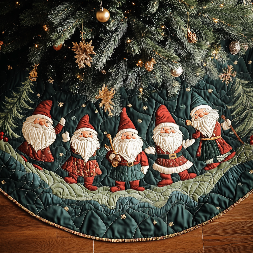 Winter Wonderland Quilted Christmas Tree Skirt NCU0VH729