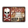 4pcs - Warning - Vintage Metal Signs(12*16Inch)