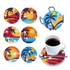 6pcs DIY Anti Slip Coasters Stackable Creative for Tabletop Protection