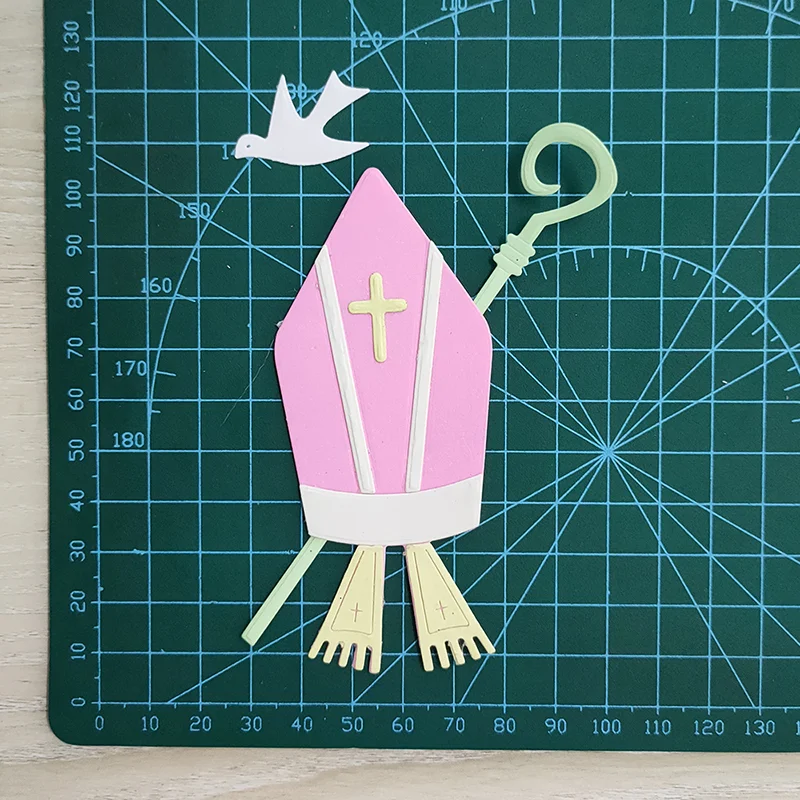 Nigikala Bishop's hat pigeon metal cutting die Flowers mould scrapbook decoration embossed photo album decoration card making DIY