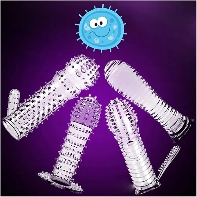 4 Type Reusable Condom Penis Extender Sleeve Delay Ejaculation Sex Toys for Men Sex Products