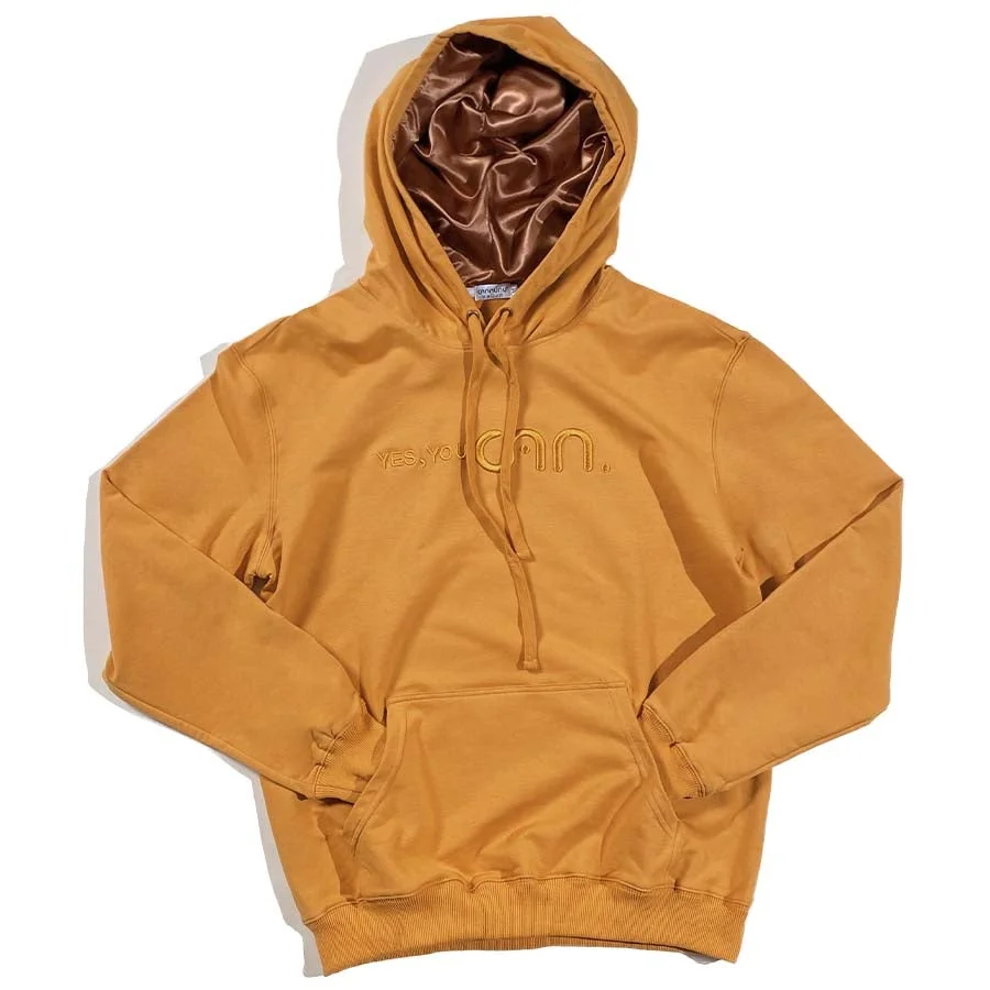 Fall Satin Lined Hoodie-Brown