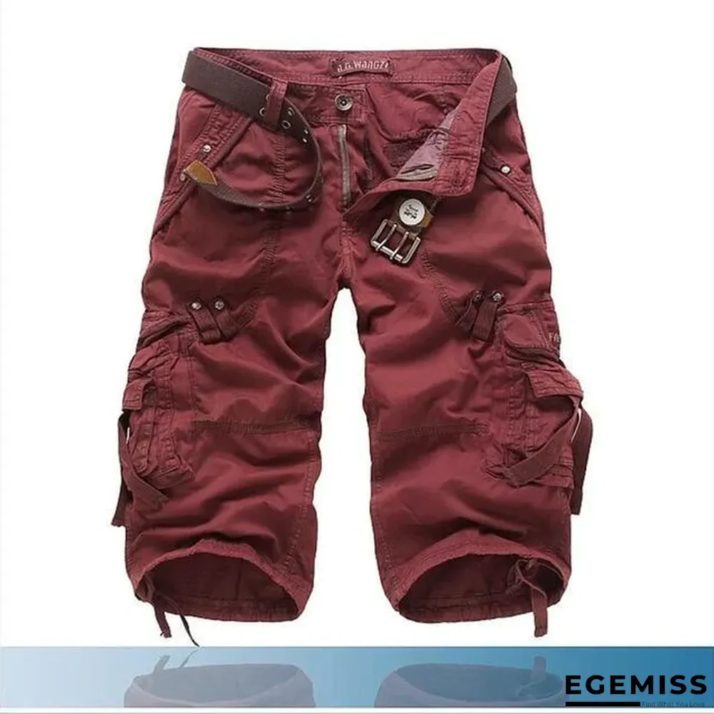 Plus Size Men's Camouflage Loose Cargo Work Casual Shorts | EGEMISS