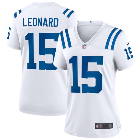 Women's Indianapolis Colts #15 Riley Leonard  White Team Game Jersey