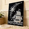 DIY Pearl Painting Sailboat for Home Wall Decor with Frame(40x30cm)
