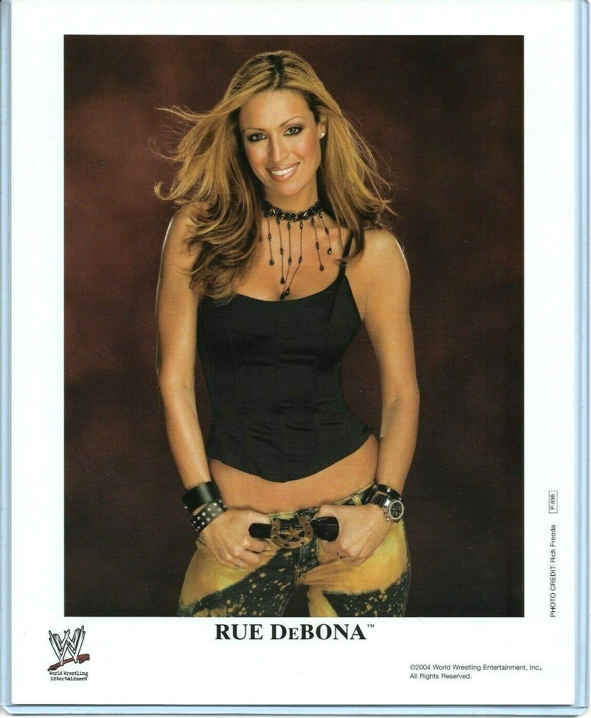 WWE RUE DEBONA P-898 OFFICIAL LICENSED AUTHENTIC ORIGINAL 8X10 PROMO Photo Poster painting