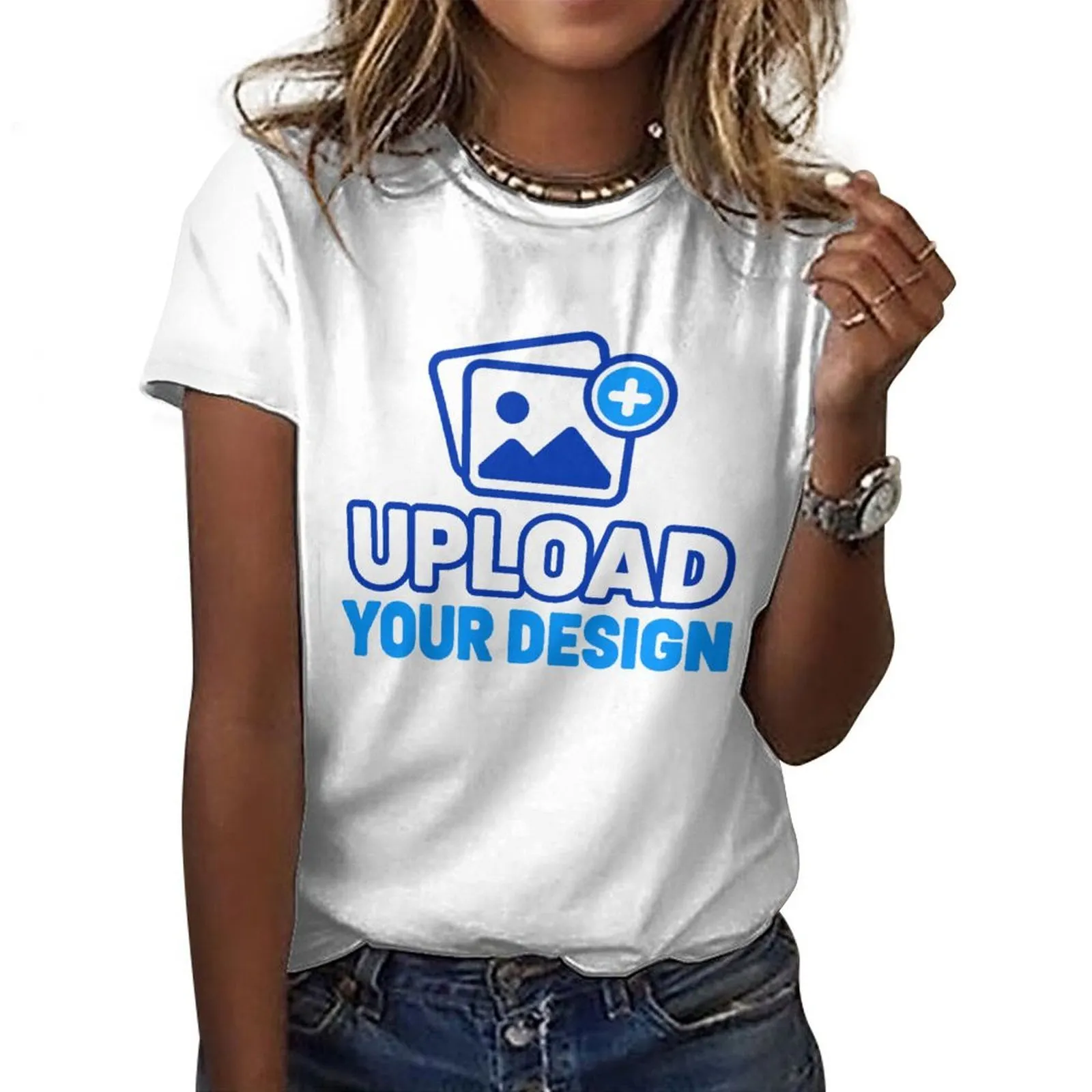 Pure Cotton Round-Neck T-Shirt custom full-print product view 9