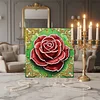 DIY Pearl Painting Red Roses for Home Decor with Frame(25x25cm)