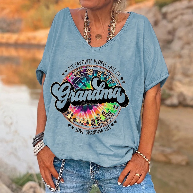 My favorite people call me grandma retro love grandma life shirt socialshop