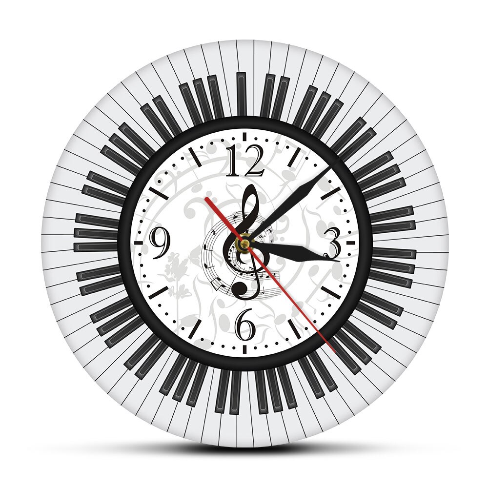 

Music Piano Keyboard - Frameless Acrylic Wall Clock, 501 Original