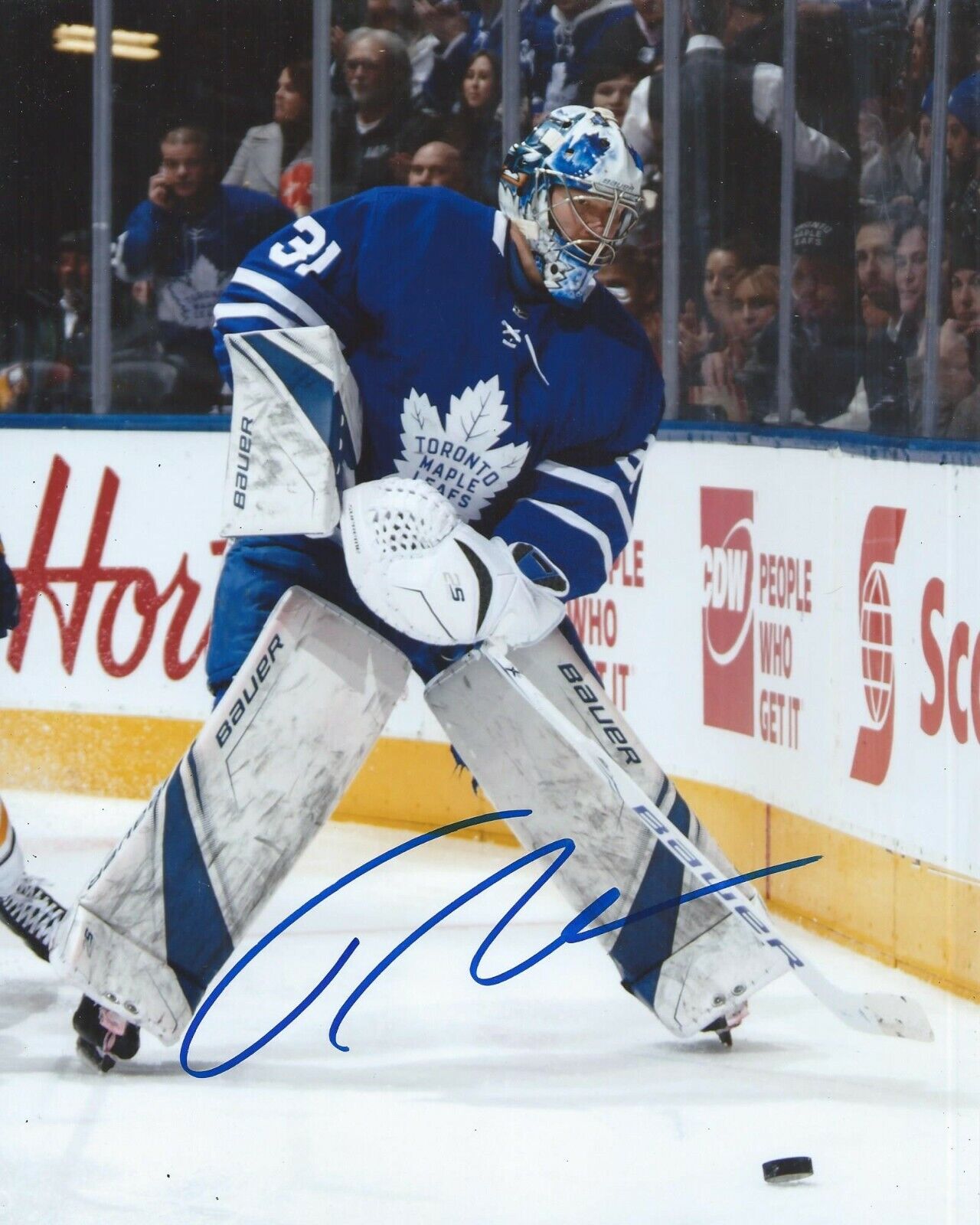 Frederik Andersen Signed 8x10 Photo Poster painting Toronto Maple Leafs Autographed COA E